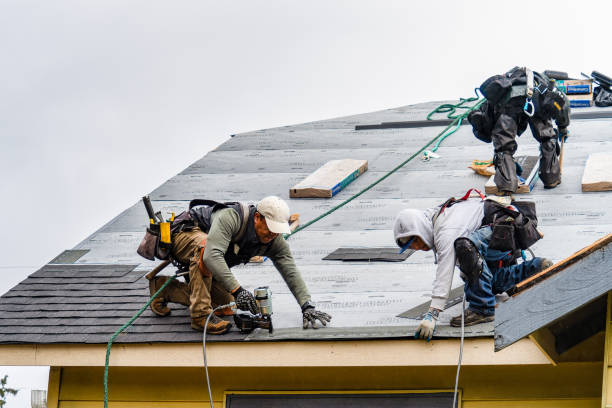 Professional Gutter Installation technician working in Orchard Hill, GA